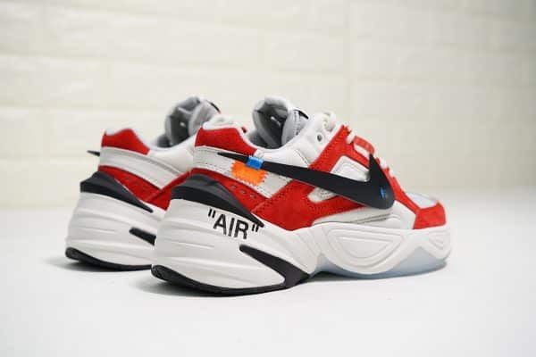 Nike M2K Tekno x Off White Blancas y Rojas - Imagen 5