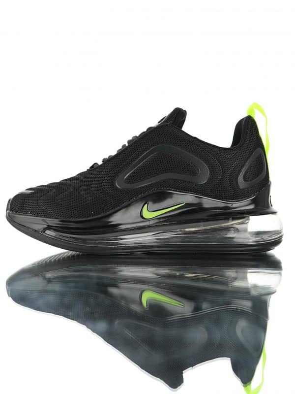 NIKE AIR MAX 720 NEGRAS LOGO AMARILLO