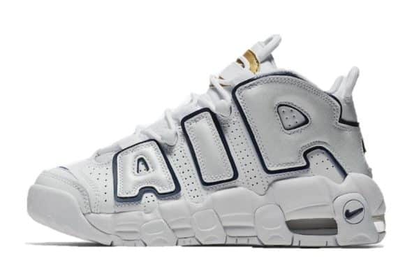 Nike Air More Uptempo GS White Midnight Navy