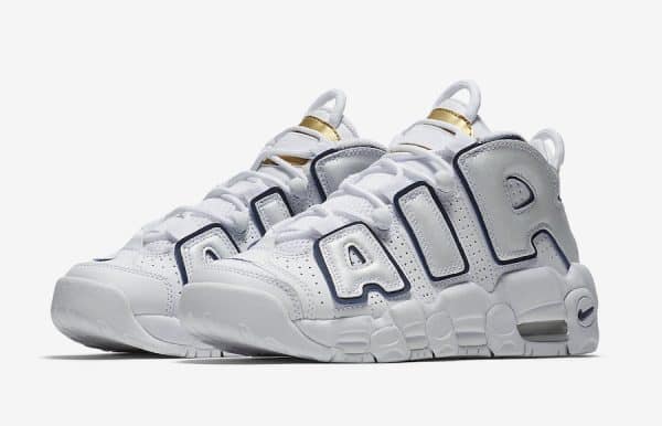 Nike Air More Uptempo GS White Midnight Navy - immagine 2