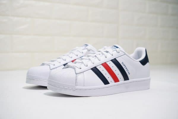 Adidas Superstar Blancas Azul y Rojo - Image 5