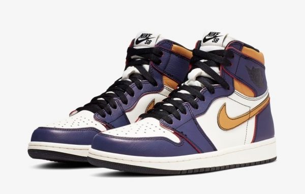 Nike Air Jordan 1 Gold Purple - Imagen 3