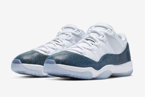 Nike Air Jordan 11 Low Snakeskin Blue - Image 2