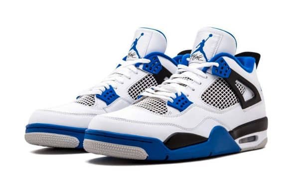 Nike Air Jordan 4 White Blue Motorsports - Imagen 2
