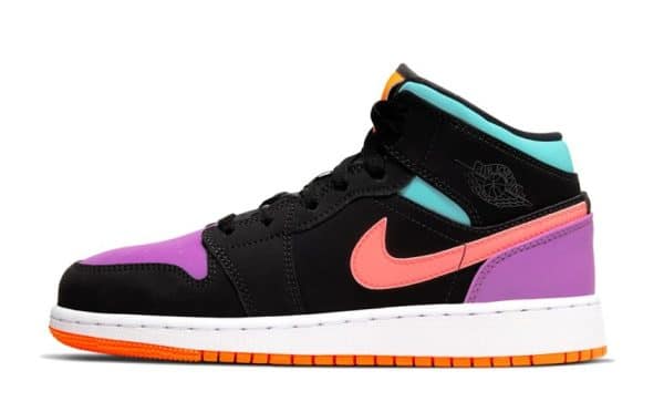 Nike Air Jordan 1 Mid Black Multicolor