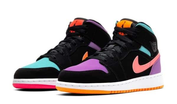 Nike Air Jordan 1 Mid Black Multicolor - immagine 2