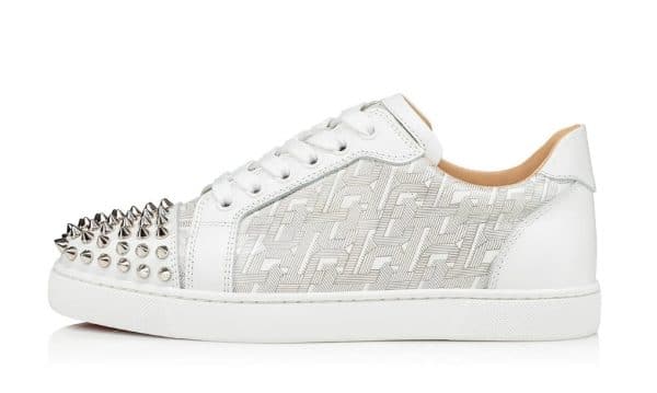 Christian Louboutin Low Spikes White Record