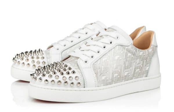 Christian Louboutin Low Spikes White Record – Image 2