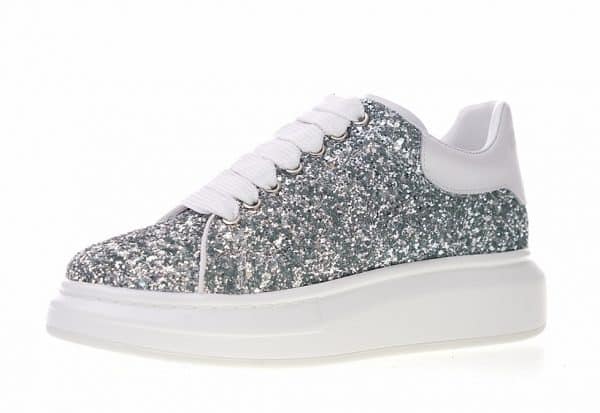 Alexander McQueen Sole Metalic Silver