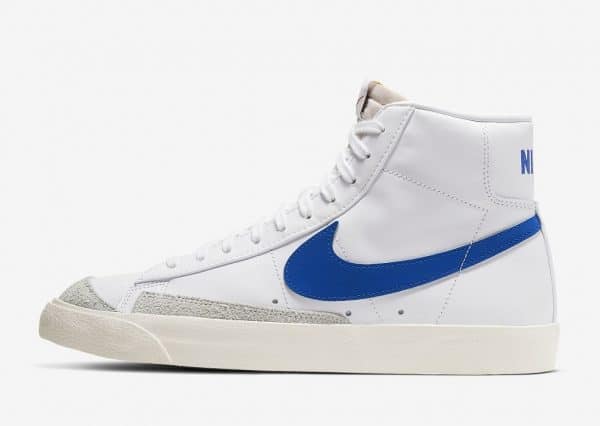 Nike Blazer Mid 77 Vintage Blancas Logo Azul