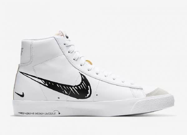 Nike Blazer Mid 77 Vintage Blancas Logo Pintado – Image 2