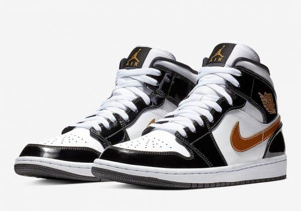 Nike Air Jordan 1 MID Black Gold - Imagen 2