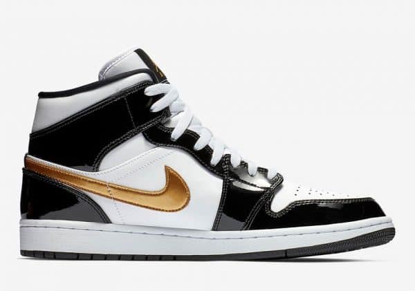 Nike Air Jordan 1 MID Black Gold - Imagen 3