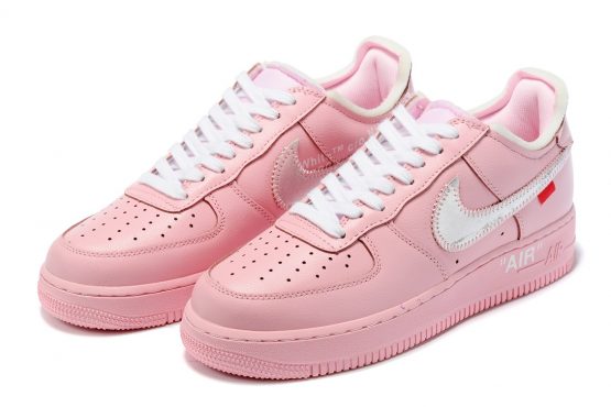 pink air force ones off white