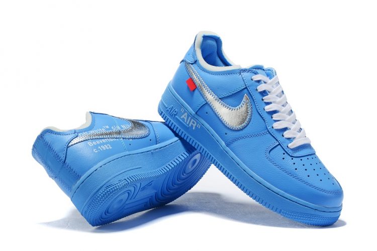 nike air force off white university blue