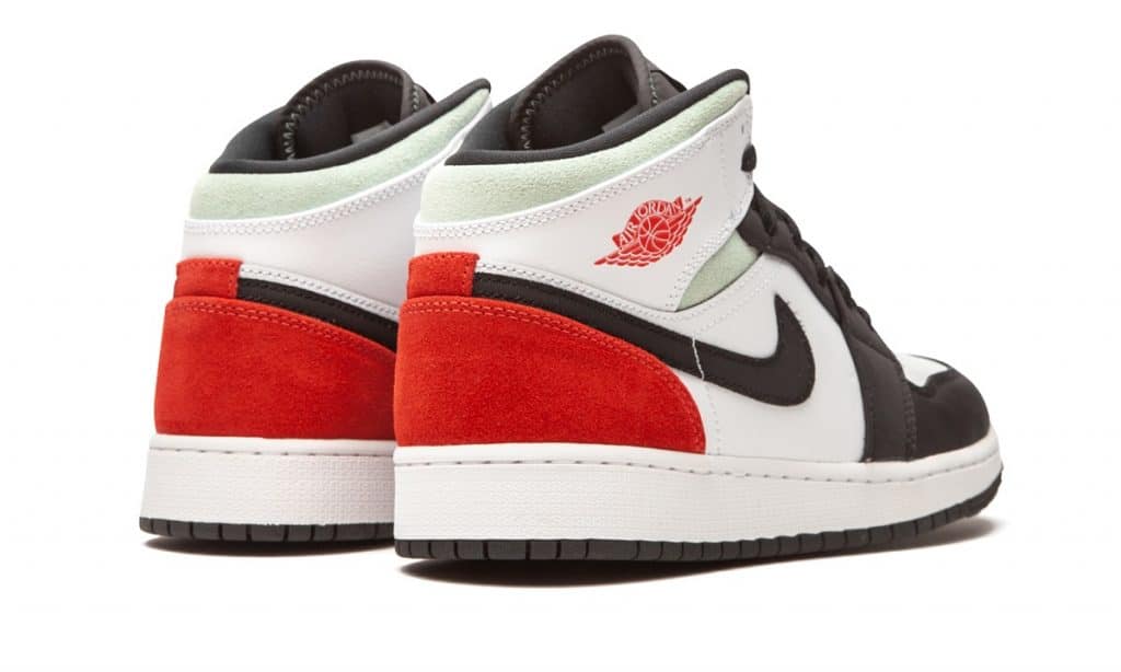 Nike Air Jordan 1 MID White Red Spruce â KingWalk