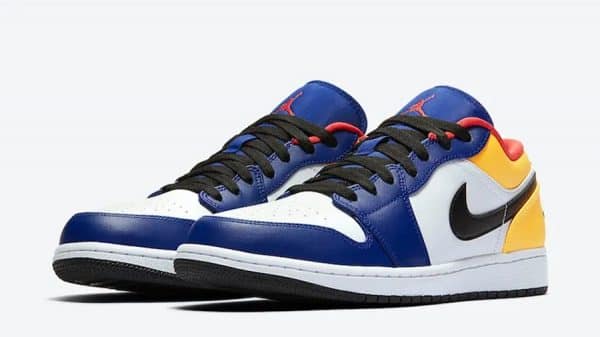 Jordan 1 Low White Navy Yellow - Image 2