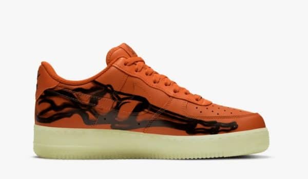 Nike Air Force 1 Skeleton Orange - Imagen 2
