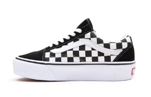 Vans Old Skool Negras Plataforma Cuadros