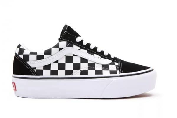 Vans Old Skool Negras Plataforma Cuadros - Image 2