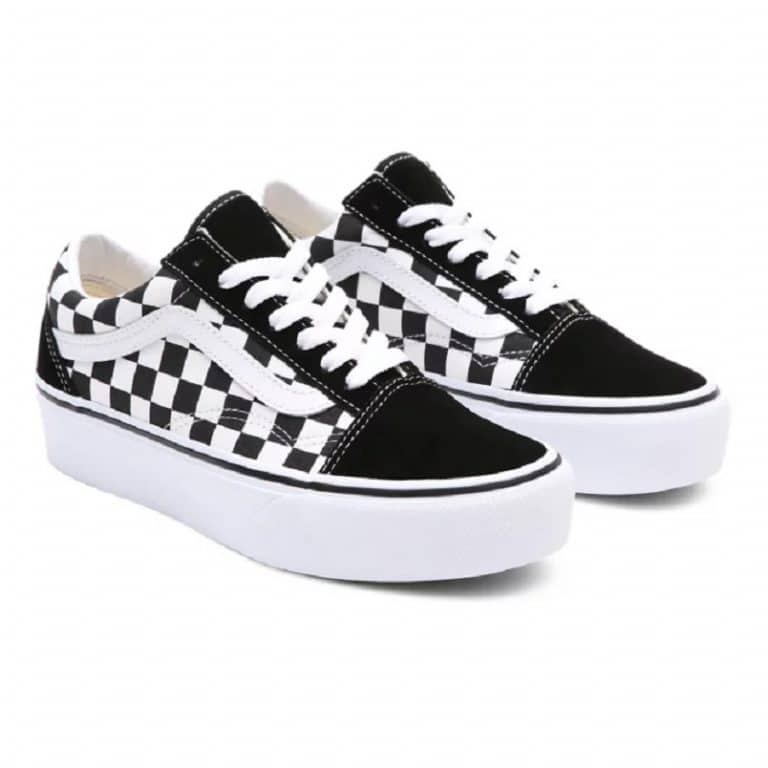 Vans Old Skool Negras Plataforma Cuadros – KingWalk