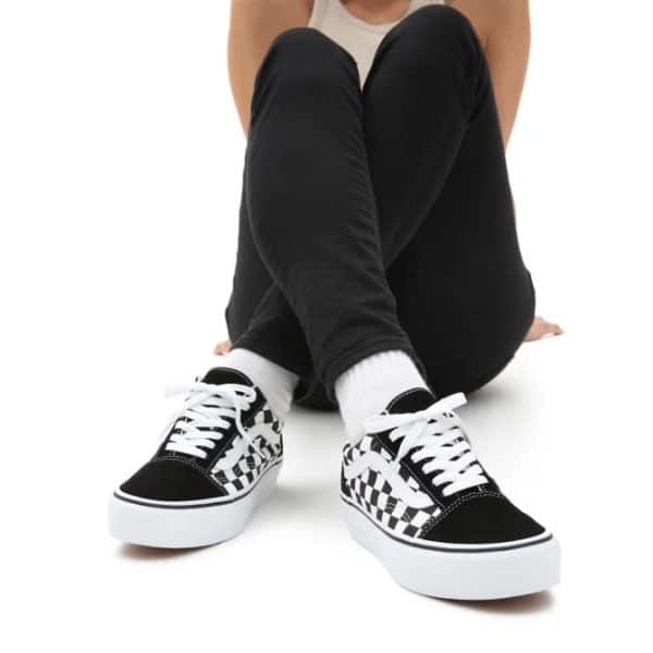 Vans Old Skool Negras Plataforma Cuadros - Image 4
