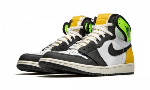 Nike Air Jordan 1 Retro High White Black Volt University Gold – Image 2