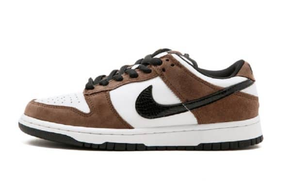 Nike SB Dunk Low White Black Trail End Brown