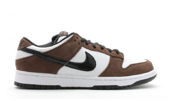 Nike SB Dunk Low White Black Trail End Brown - Image 2