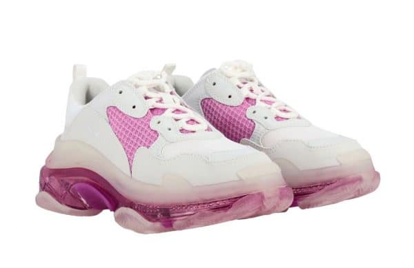 Balenciaga Triple S Clear Sole White Pink - Imagen 2