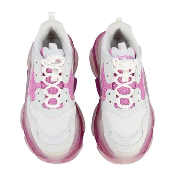 Balenciaga Triple S Clear Sole White Pink - Imagen 4