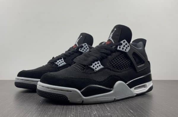 Nike Air Jordan 4 Black Canvas - Image 2