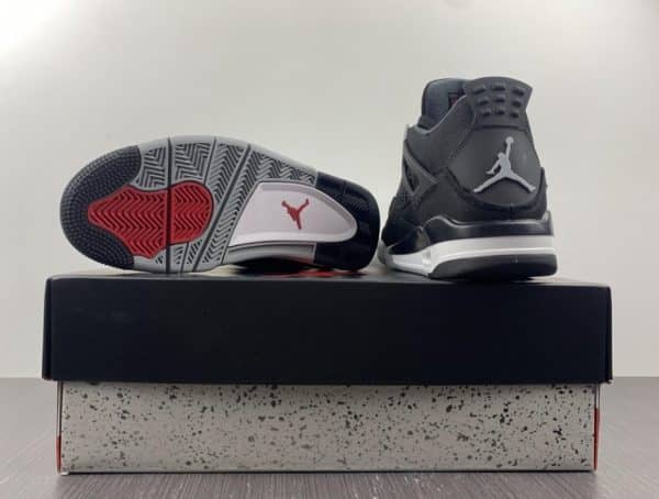 Nike Air Jordan 4 Black Canvas - Image 5