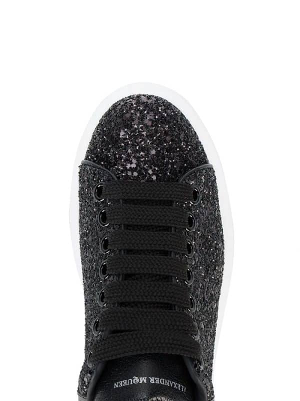 Alexander McQueen Oversized Sneaker Glitter Black - Image 4