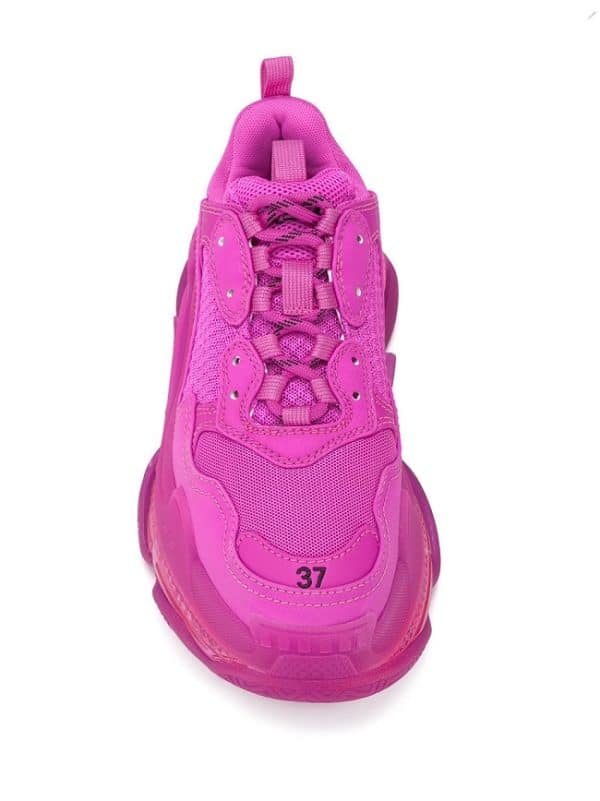 Balenciaga Triple S Clear Sole Fucsia – Image 4