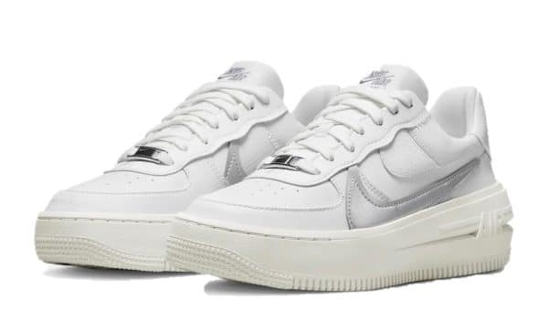 Nike Air Force 1 PLT.AF.ORM White Silver - Image 2