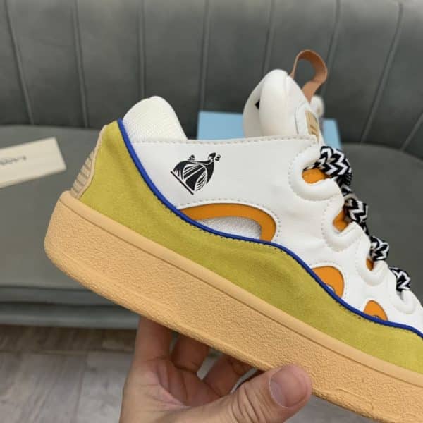 Lanvin Curb Lace-Up Sneakers White – Image 6