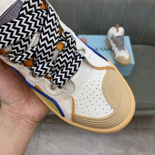Lanvin Curb Lace-Up Sneakers White – Image 7