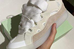 Lanvin Curb lace-up Sneakers White Grey