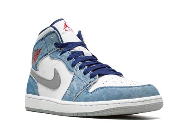 Nike Air Jordan 1 Mid French Blue Fire Red - Imagen 3