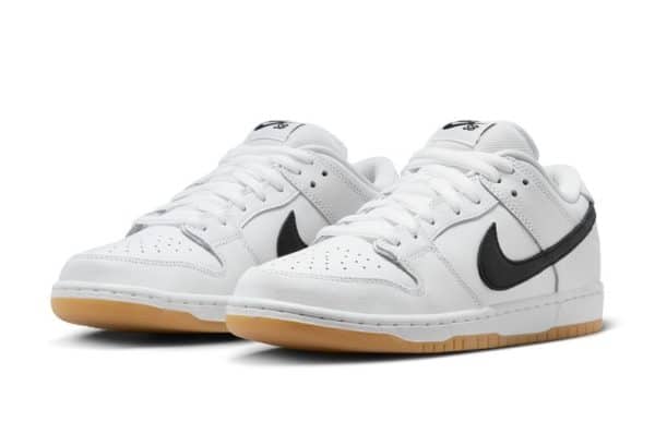 Nike SB Dunk Low Pro White Black White - Image 2
