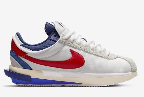 Nike Zoom Cortez x Sacai White University Red - Image 2