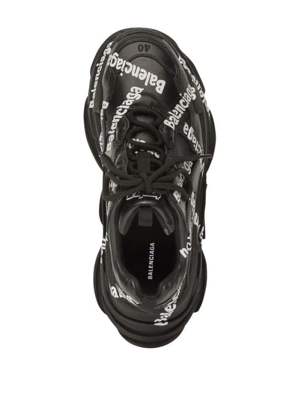 Balenciaga Triple S Logo Print Black - immagine 3