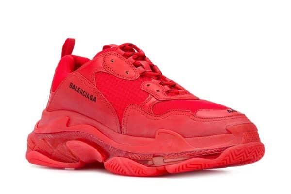 Balenciaga Triple S Clear Sole Red – Image 2