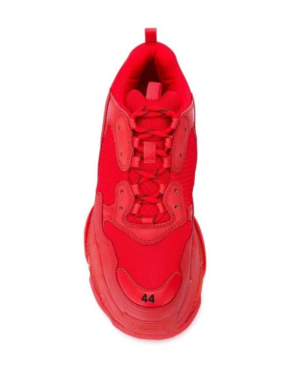 Balenciaga Triple S Clear Sole Red – Image 4