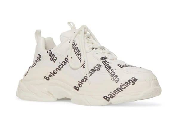 Balenciaga Triple S Logo Print White - immagine 2
