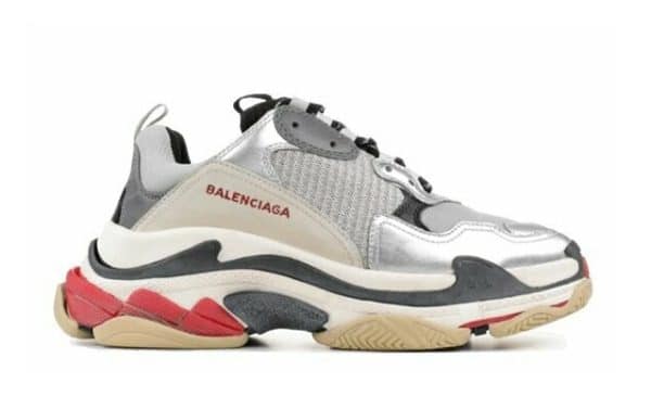 Balenciaga Triple S Silver Red