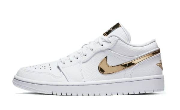 Nike Air Jordan 1 Low White Metallic Gold