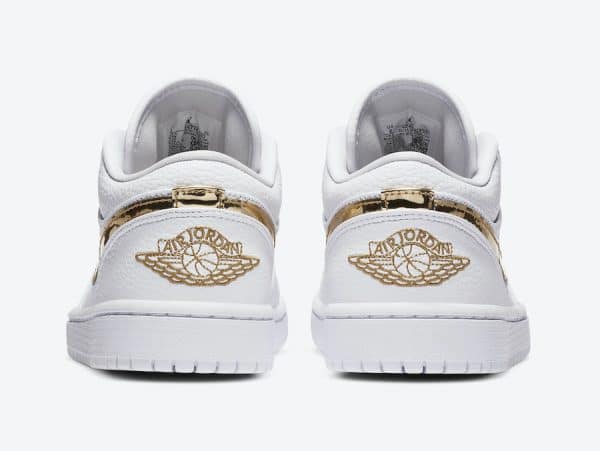 Nike Air Jordan 1 Low White Metallic Gold - Image 4