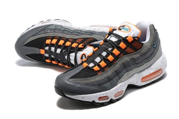 Nike Air Max 95 Grey Orange Red - Image 2